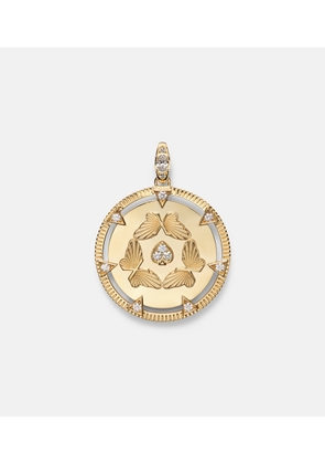 FoundRae Reverie Oversized 18k gold pendant with diamonds