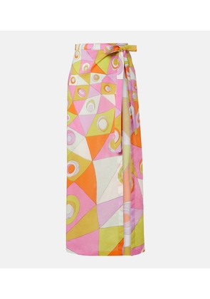 Pucci Orchidee cotton beach cover-up
