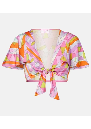 Pucci Angoli jersey satin crop top