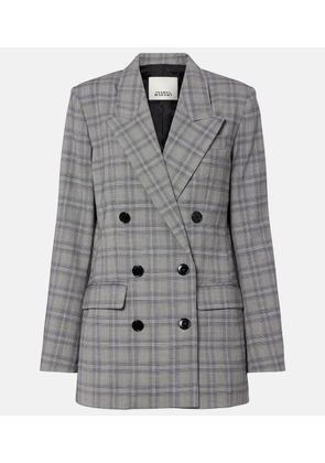 Isabel Marant Jevima Prince of Wales check wool-blend jacket