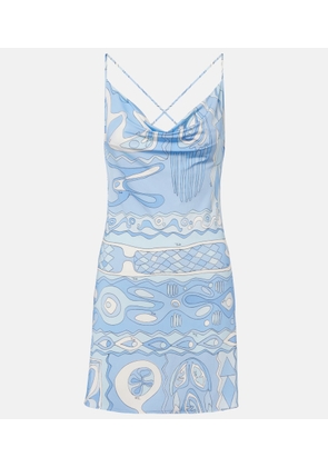 Pucci Angoli draped satin jersey minidress