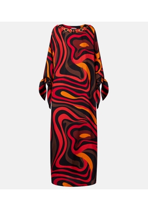 Pucci Marmo embellished silk twill kaftan