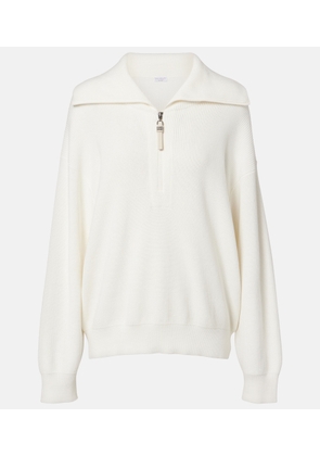 Brunello Cucinelli Monili oversized cotton half-zip sweater