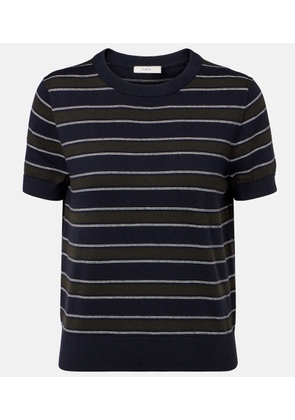 Vince Striped cotton and cashmere sweater