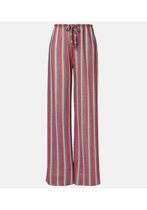 Oseree Lumiere striped wide-leg pants