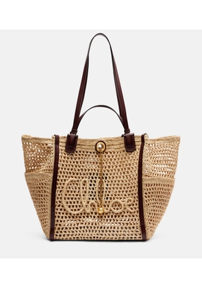 Chloe Iconic Large raffia tote bag