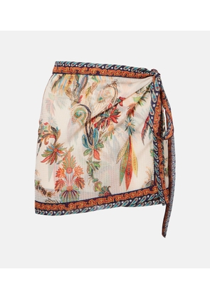 Etro Paisley wrap skirt