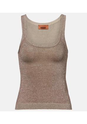 Missoni Knitted lame tank top