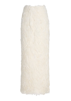 Atelier Prabal Gurung Hand-Feathered Midi Skirt - Moda Operandi