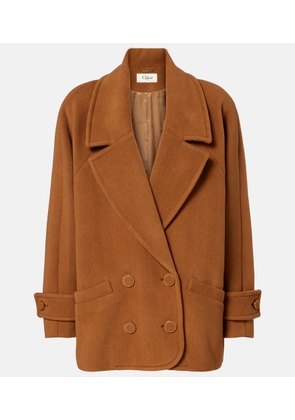 Chloe Double-breasted virgin-wool coat