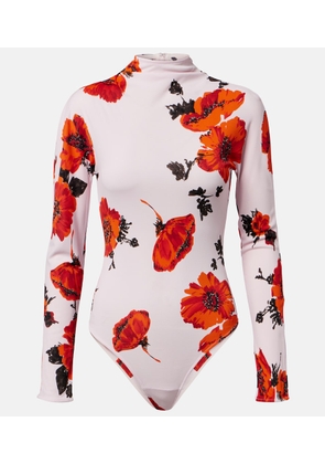 Alaia Floral jersey bodysuit