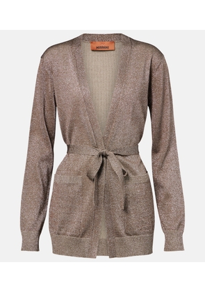 Missoni Knitted lame wrap cardigan
