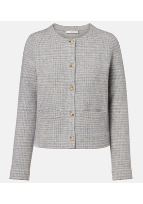 Vince Checked wool and cashmere cardigan