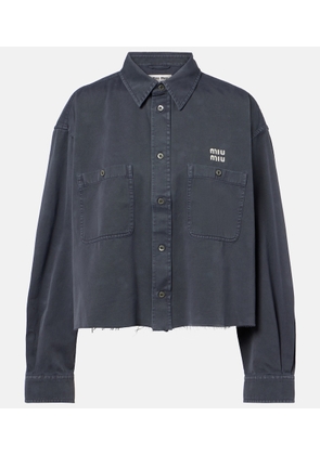 Miu Miu Frayed denim shirt