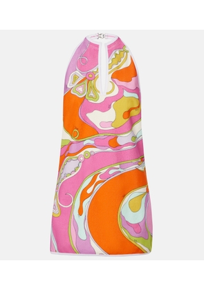 Pucci Orchidee cotton-blend terry minidress