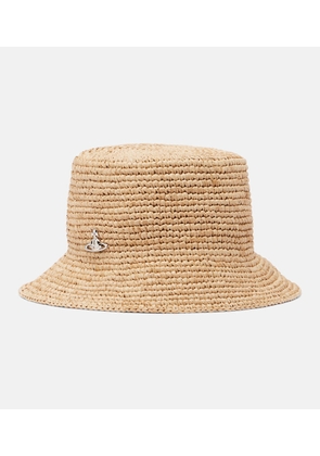 Vivienne Westwood Orb raffia bucket hat
