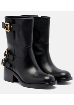 Chloe Dakota leather biker boots