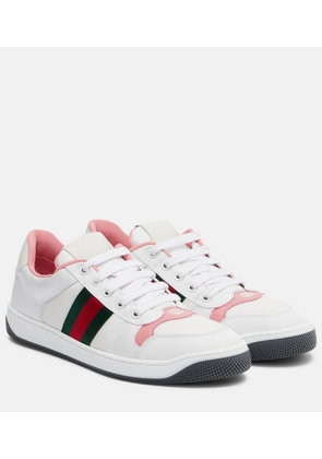 Gucci Screener leather-trimmed sneakers