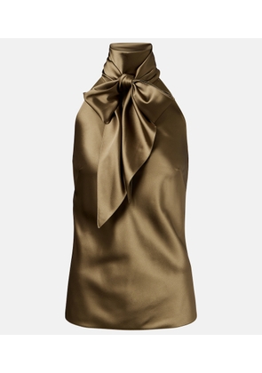 Ralph Lauren Collection Chiltons tie-neck satin top
