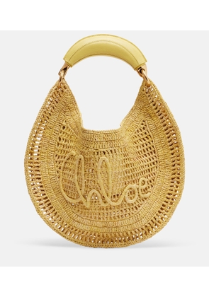 Chloe Summer Banana raffia shoulder bag