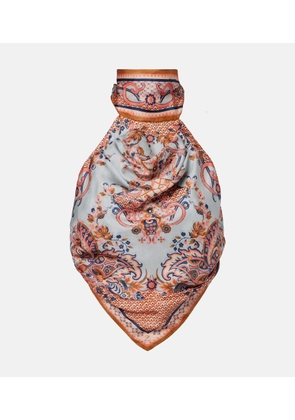 Zimmermann Aster printed silk crop top