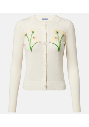 Leo Lin Claire embellished wool and cashmere cardigan