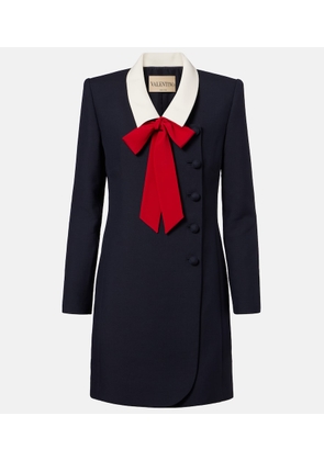 Valentino Crepe Couture tie-neck minidress