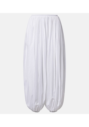 Alaia Striped cotton poplin balloon pants