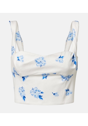 Leo Lin Lexi floral cotton crop top