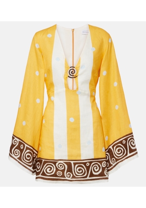 Cala de la Cruz Tessa striped linen dress