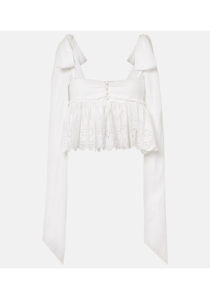 Chloe Broderie anglaise cotton top