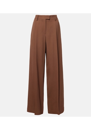 Brunello Cucinelli Monili pleated wool-blend wide-leg pants