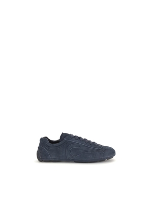 Prada Blue Calf Leather Bos Taurus Athletic Sneakers - EU43/US10