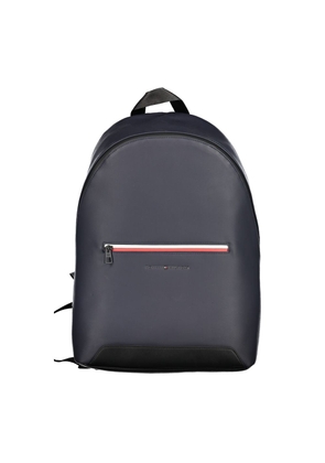 Tommy Hilfiger Blue Polyurethane Men's Backpack with Adjustable Straps