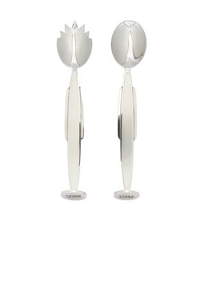 Dusen Dusen Stainless Steel Servingware Set in Metallic Silver.
