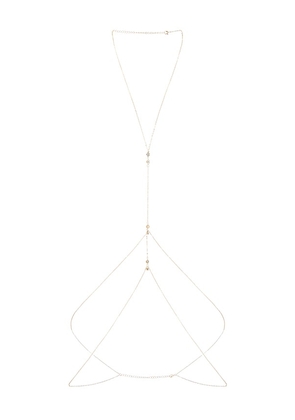 Camila Coelho Vittoria Body Chain in Metallic Gold.