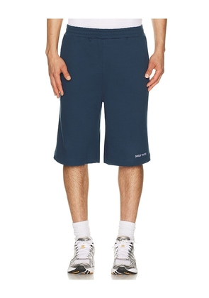 Daily Paper Relaxed Dias Jersey Shorts in Blue. Size L. Also in S, M, XL/1X.