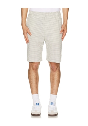 Bound Gingham Shorts in Grey. Size L. Also in M, S, XL/1X.