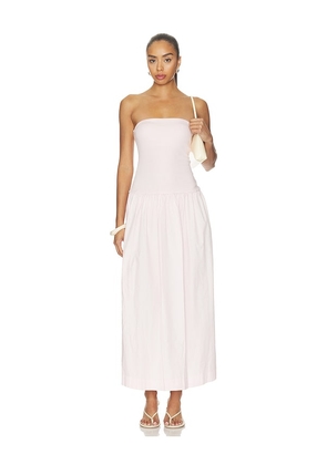 Enza Costa Cotton Bandeau Dress in Pink. Size M. Also in S, XL.