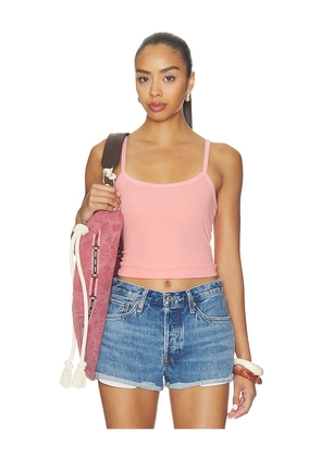 COTTON CITIZEN The Verona Spaghetti Tank in Pink. Size L. Also in M, S, XS.