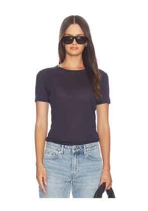 ANINE BING Sylvie Tee in Navy. Size L. Also in XS, S, M.