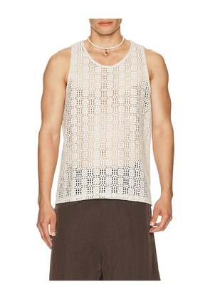 Bather Lattice Tank Top in Brown. Size L. Also in S, M, XL/1X.