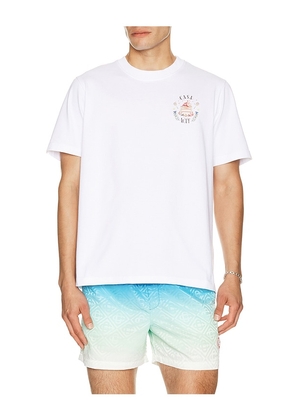 Casablanca Classic T-Shirt in White. Size L. Also in S, M, XL/1X, XXL/2X.