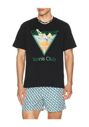 Casablanca Classic T-Shirt in Black. Size L. Also in S, M, XL/1X, XXL/2X.