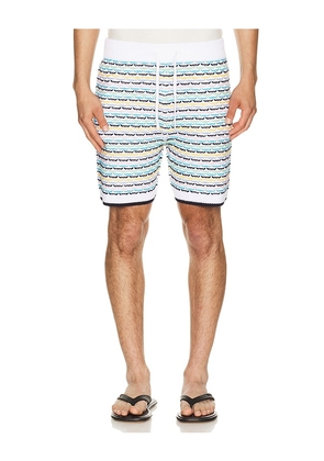 Casablanca Tuck Stitch Shorts in Multi. Size XL/1X. Also in S, M, XXL/2X.