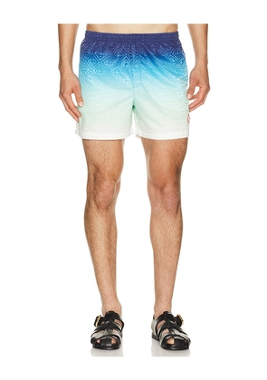 Casablanca Jacquard Swim Shorts in Multi. Size L. Also in S, M, XL/1X, XXL/2X.