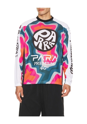 By Parra MTB Competition Jersey in Multi. Size L. Also in S, M, XL/1X, XXL/2X.