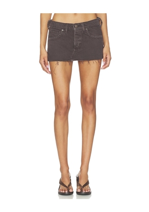 Free People Lainey Low Rise Mini Skirt in Chocolate. Size 24. Also in 26, 25, 27, 28, 29, 30, 31, 32.
