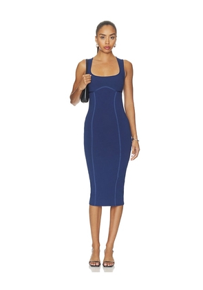 fleur du mal Organic Cotton Scoop Neck Dress in Navy. Size M. Also in XS, S.