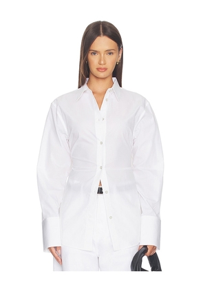 Helmut Lang Knot Shirt in White. Size L. Also in XS, S.